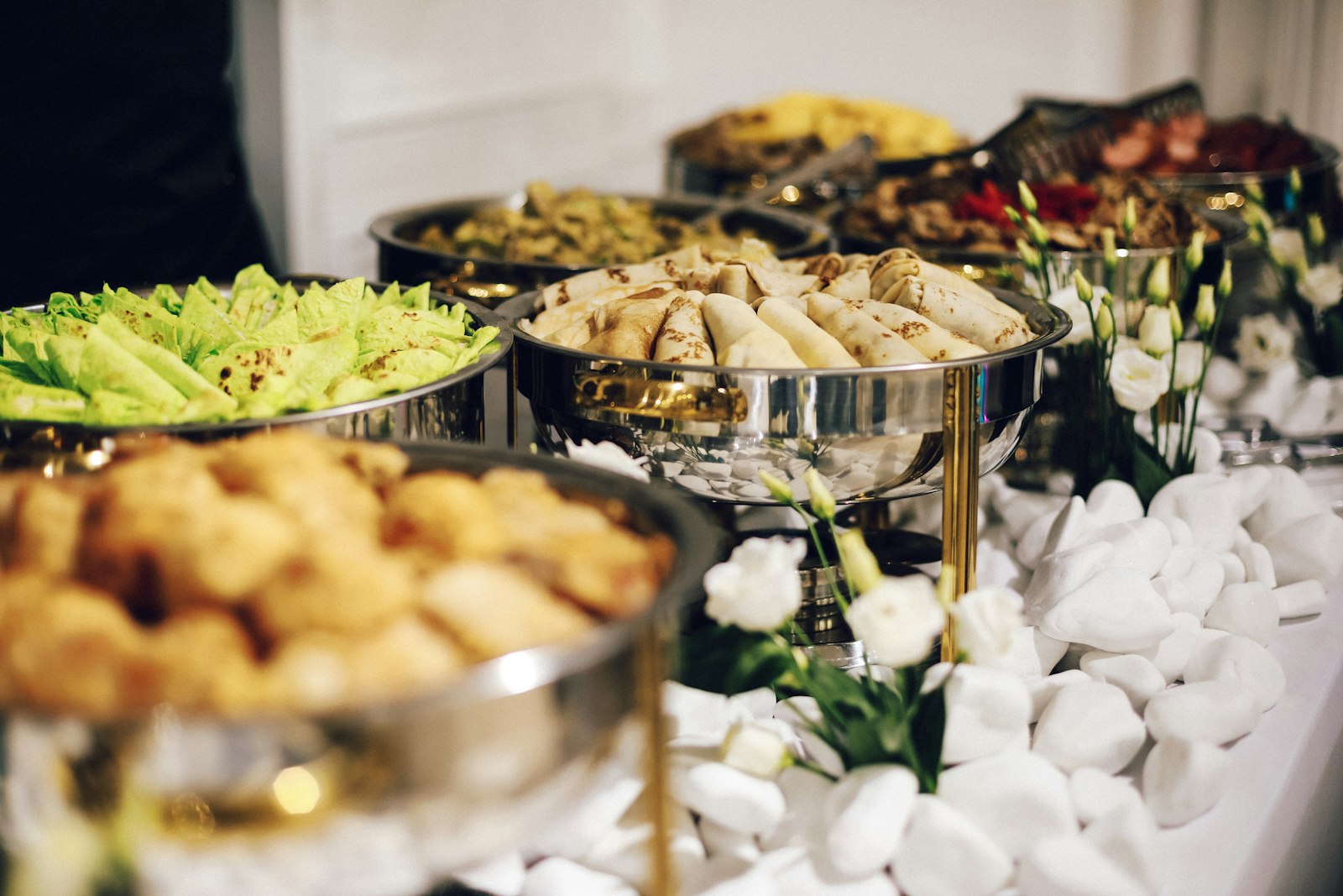 Elegant catering setup